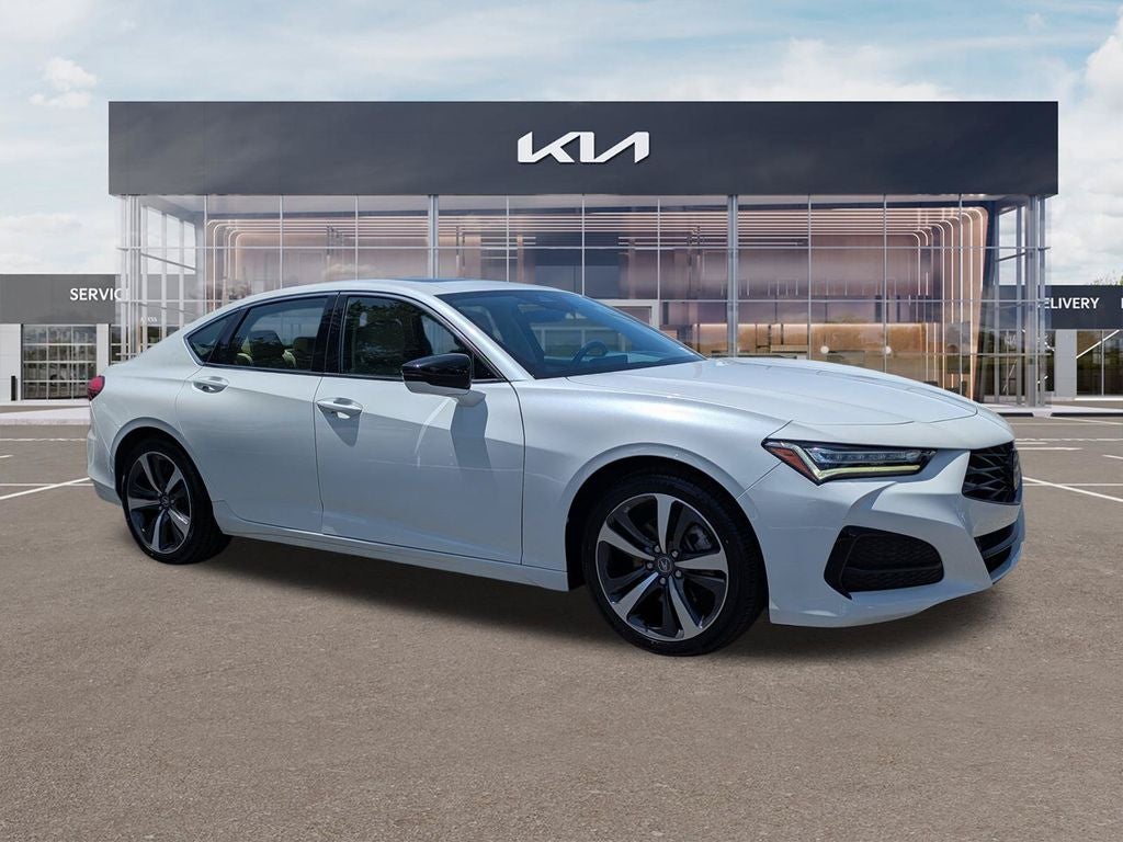 2024 Acura TLX Technology Package in Platinum White Pearl — front three-quarter view