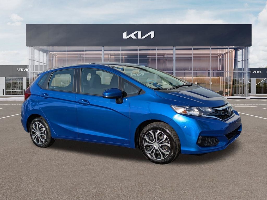 2020 Honda Fit LX in Blue — front three-quarter view