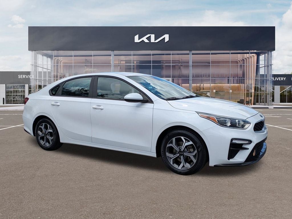 2021 Kia Forte LXS in Snow White Pearl — front three-quarter view