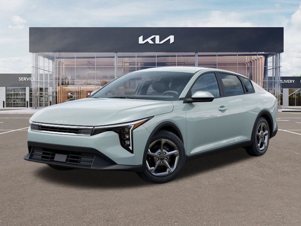 2026 Kia K4 LX in Morning Haze — front three-quarter view