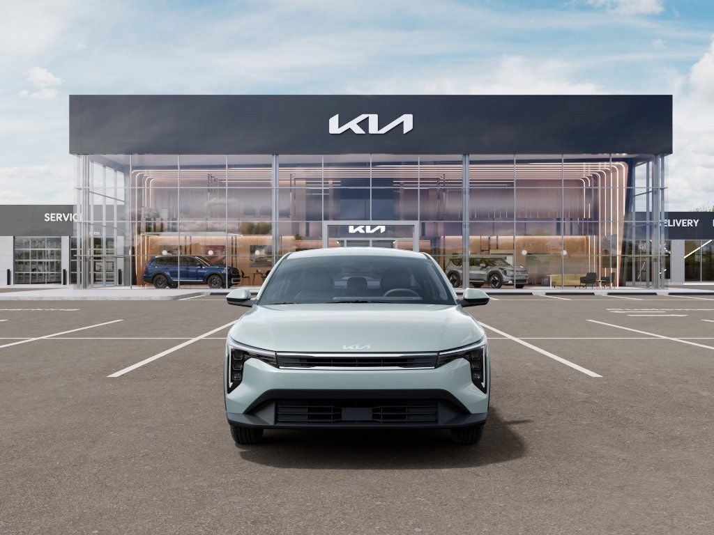 2026 Kia K4 LXS in Morning Haze — front three-quarter view