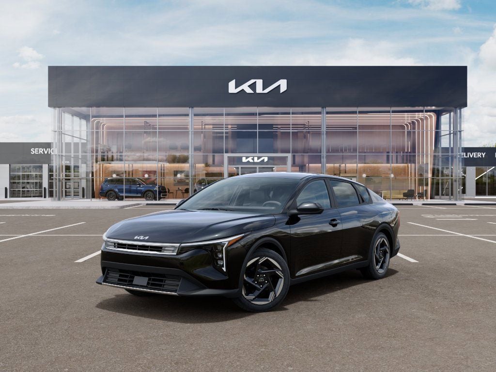 2026 Kia K4 EX in Aurora Black Pearl — front three-quarter view