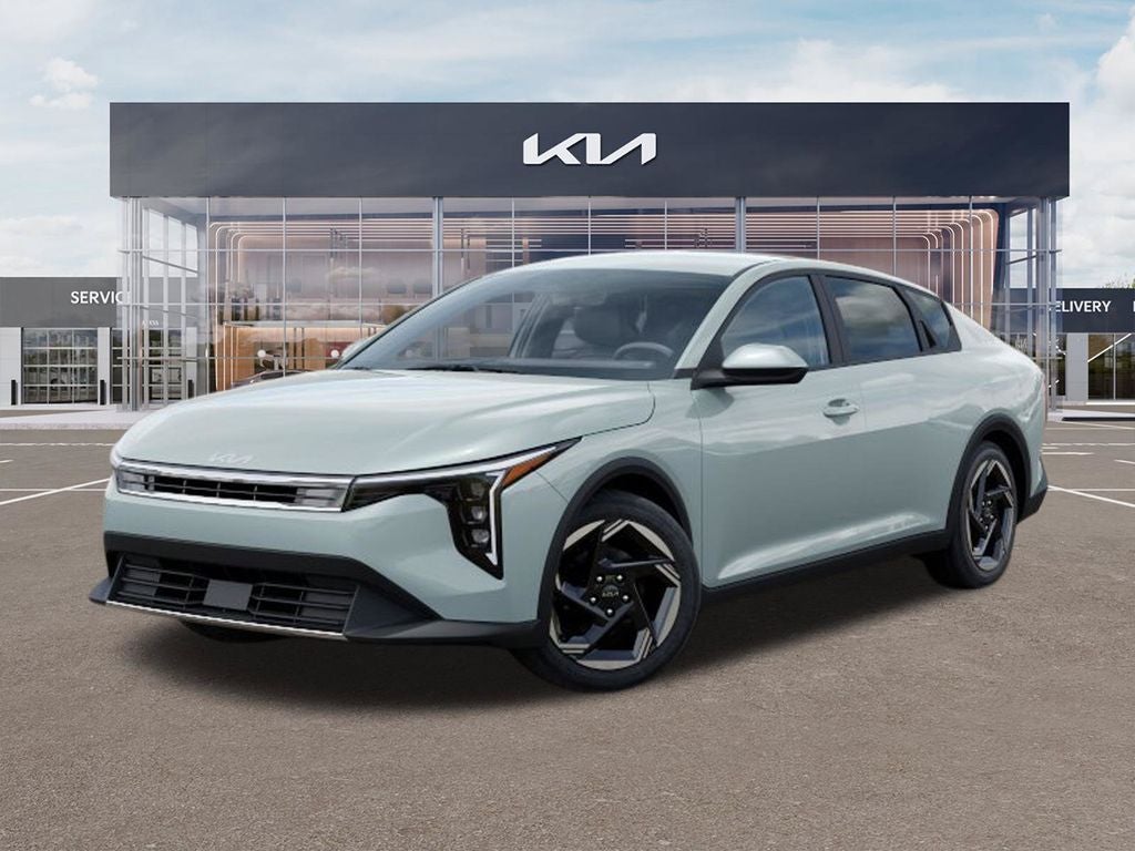 2026 Kia K4 EX in Morning Haze — front three-quarter view