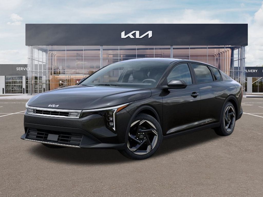 2026 Kia K4 EX in Interstellar Gh — front three-quarter view