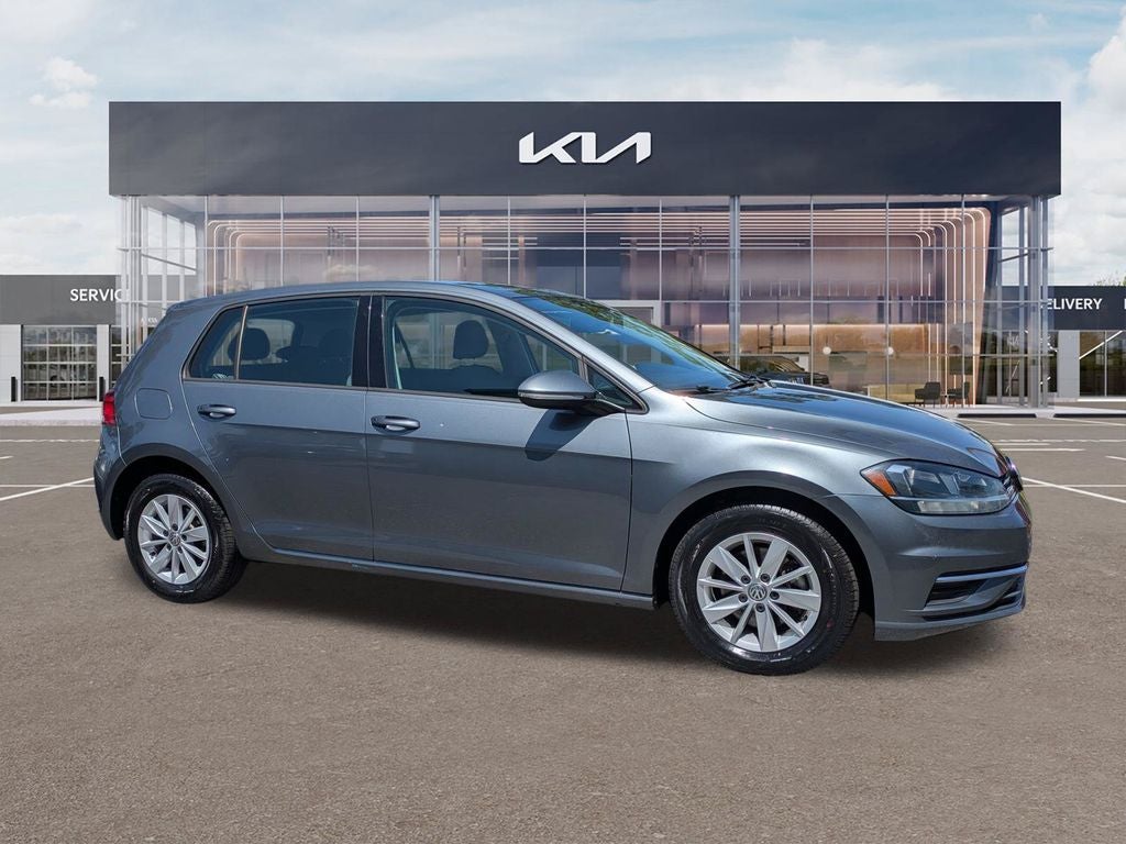 2018 Volkswagen Golf TSI S 4-Door in Platinum Gray Metallic — front three-quarter view