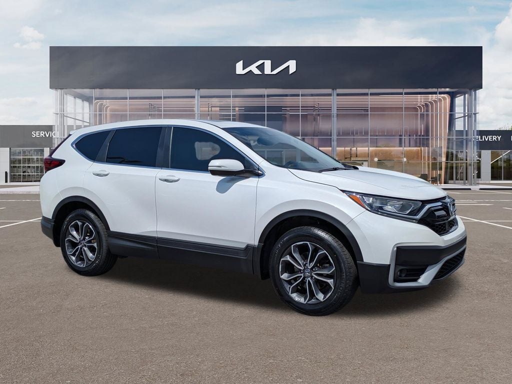 2021 Honda CR-V EX-L in White — front three-quarter view