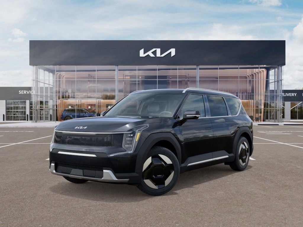 2026 Kia EV9 Wind in Panthera Metal — front three-quarter view