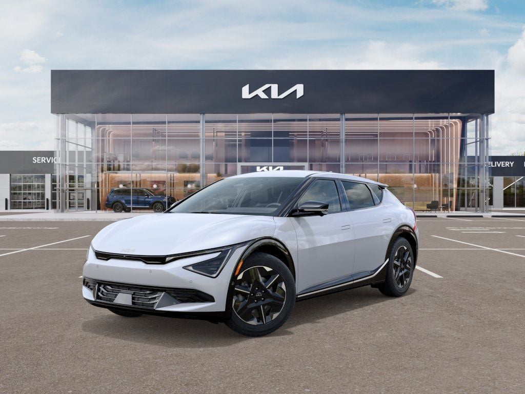 2026 Kia EV6 Wind in White — front three-quarter view