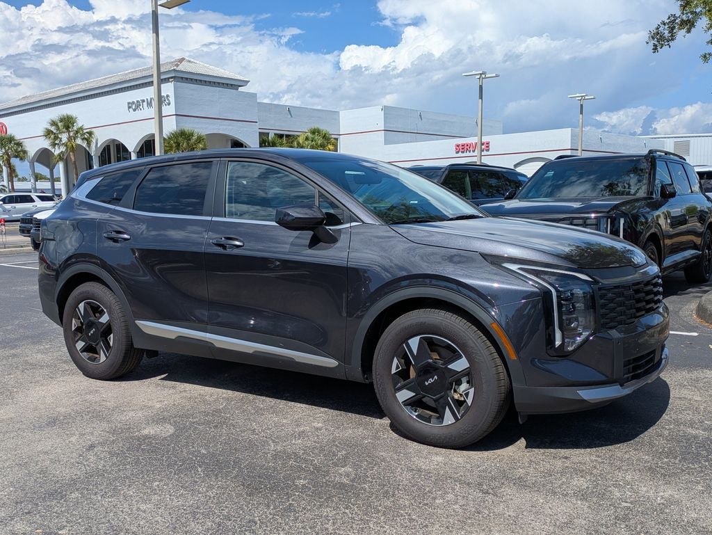 2026 Kia Sportage LX in Panthera Metal Gray — front three-quarter view