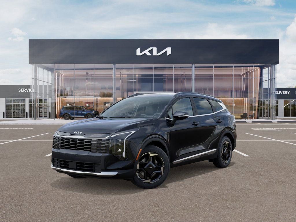 2026 Kia Sportage EX in Panthera Metal Gray — front three-quarter view