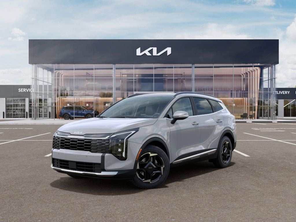 2026 Kia Sportage EX in Wolf Gray — front three-quarter view