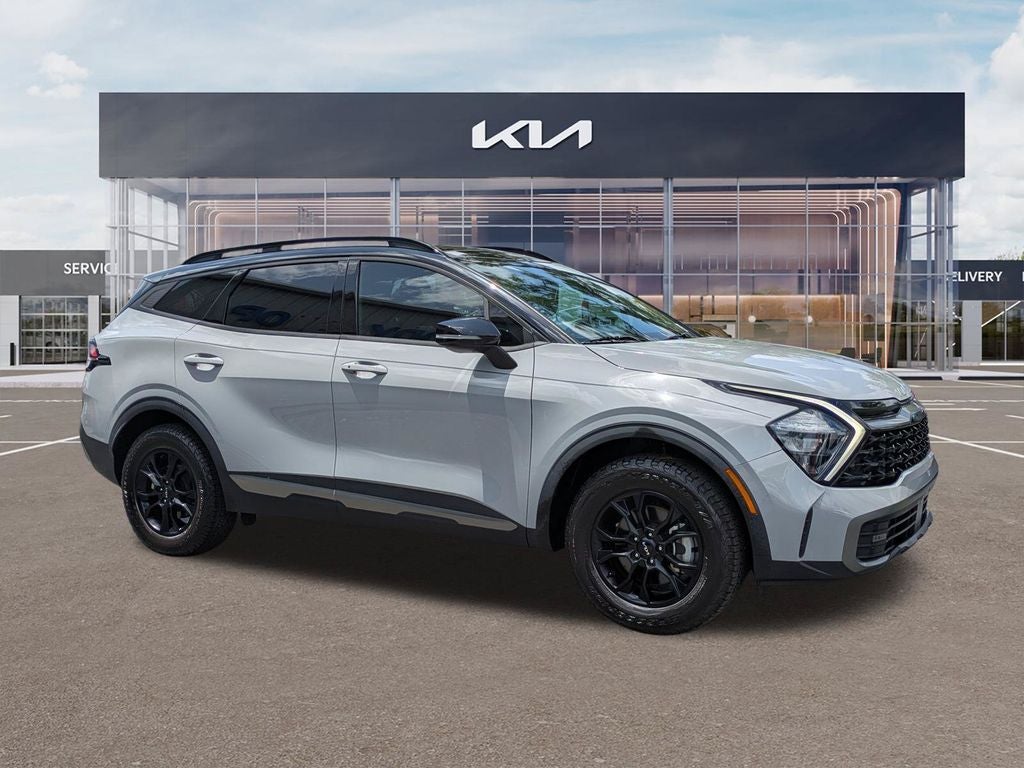 2023 Kia Sportage X-Pro in Wolf Gray/Ebony Black Roof — front three-quarter view