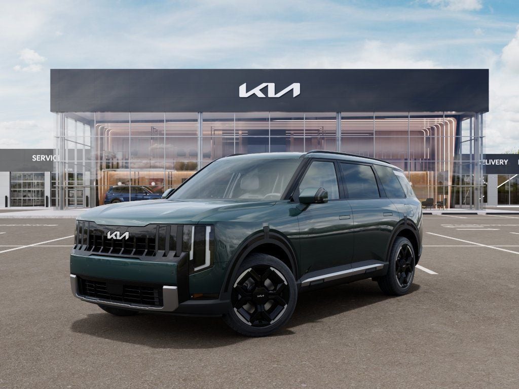 2027 Kia Telluride EX in Black / Jade — front three-quarter view