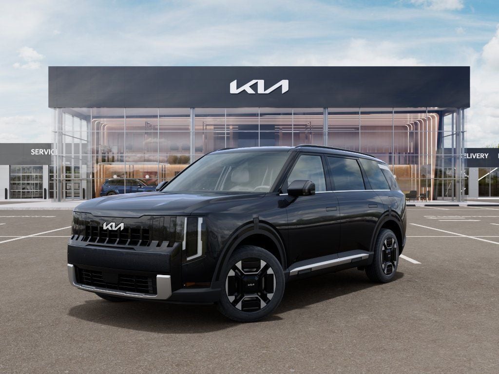 2027 Kia Telluride Hybrid EX in Panthera Metal — front three-quarter view