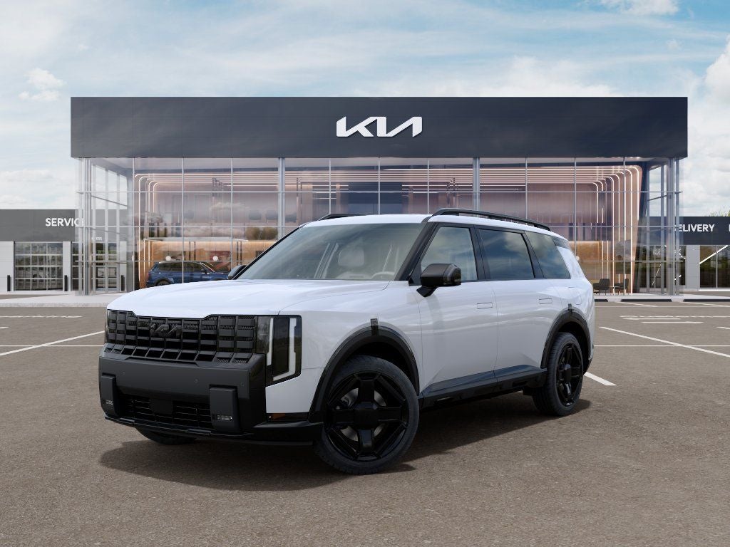 2027 Kia Telluride X-Line EX in White — front three-quarter view