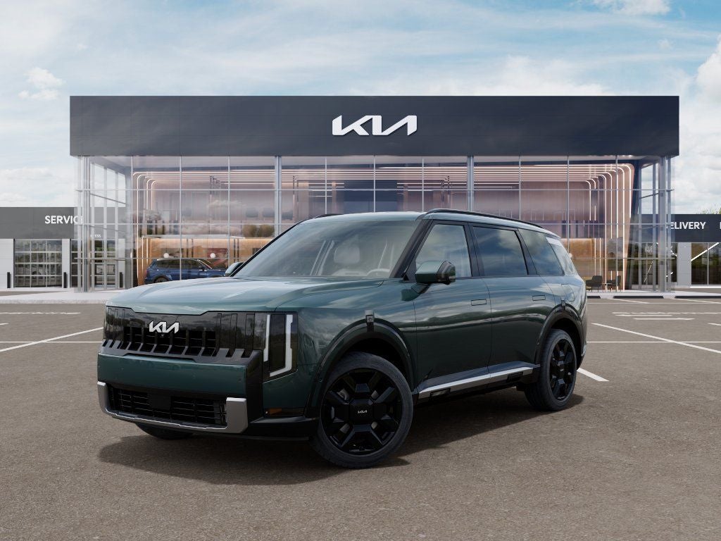 2027 Kia Telluride SX in Black / Jade — front three-quarter view