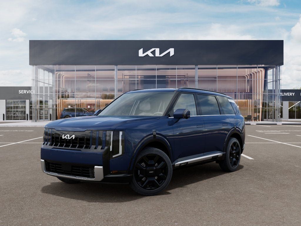 2027 Kia Telluride Hybrid SX in Midnight — front three-quarter view
