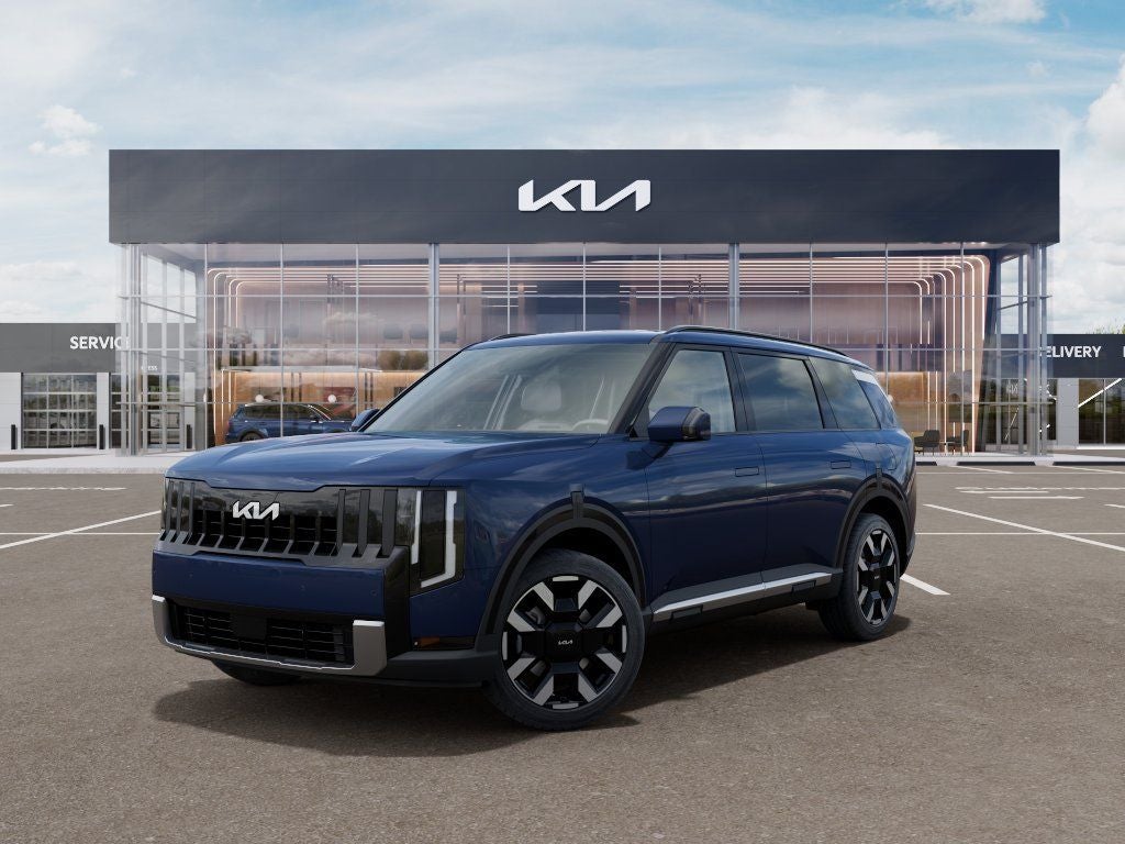 2027 Kia Telluride S in Midnight Lake Blue — front three-quarter view
