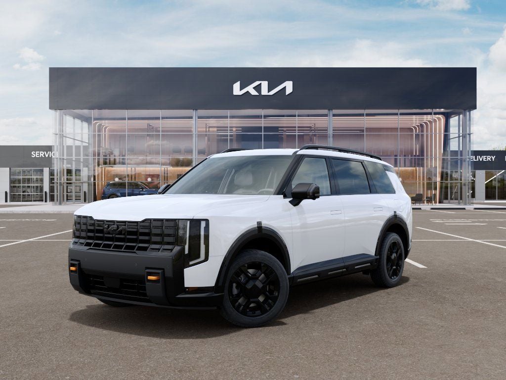 2027 Kia Telluride X-Pro SX-Prestige in Glacial White — front three-quarter view