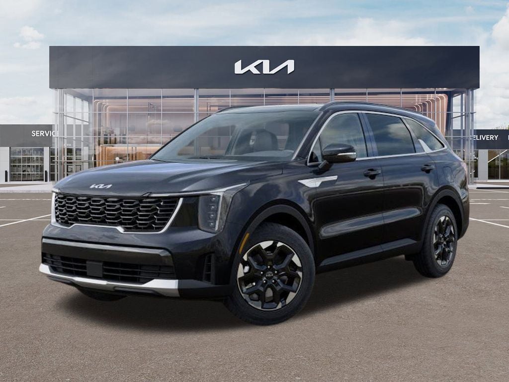 2026 Kia Sorento S in Panthera Metal — front three-quarter view