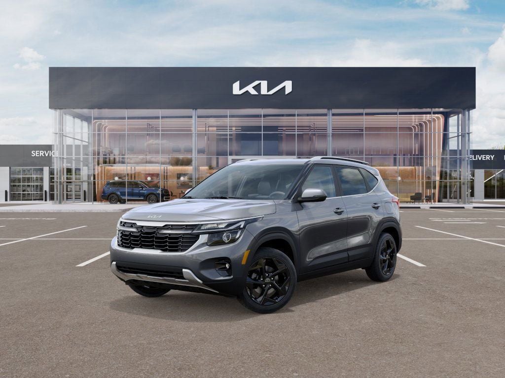 2026 Kia Seltos EX in Steel Gray — front three-quarter view