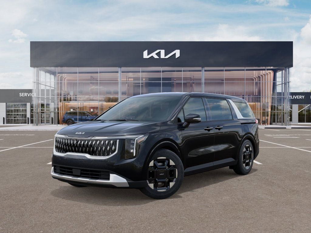 2026 Kia Carnival EX in Panthera Metal — front three-quarter view