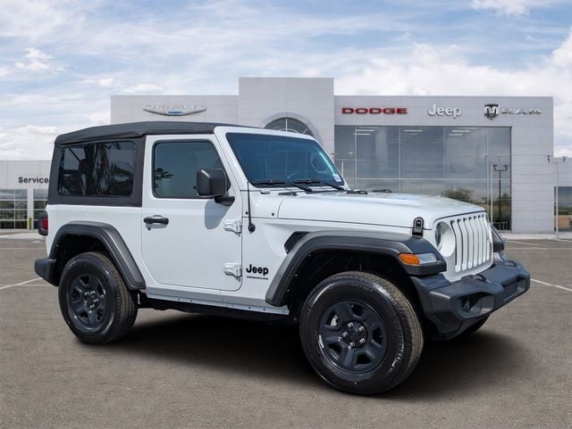 2022 Jeep Wrangler Sport in Bright White Clearcoat — front three-quarter view