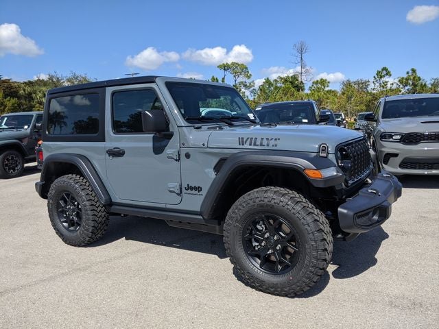2026 Jeep Wrangler WRANGLER 2-DOOR WILLYS in Anvil Clear-Coat Exterior Paint — front three-quarter view