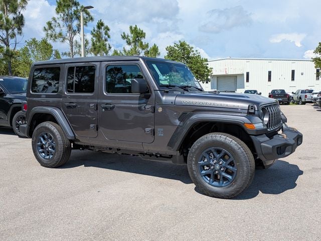 2026 Jeep Wrangler WRANGLER 4-DOOR 85TH ANNIVERSARY EDITION in Granite Crystal Metallic Clear-Coat Exterior Paint — front three-quarter view