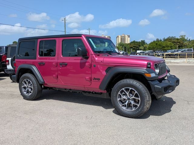 2026 Jeep Wrangler WRANGLER 4-DOOR SPORT S in Tuscadero Pearlcoat — front three-quarter view