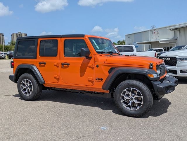 2026 Jeep Wrangler WRANGLER 4-DOOR SPORT S in Joose Exterior Paint — front three-quarter view