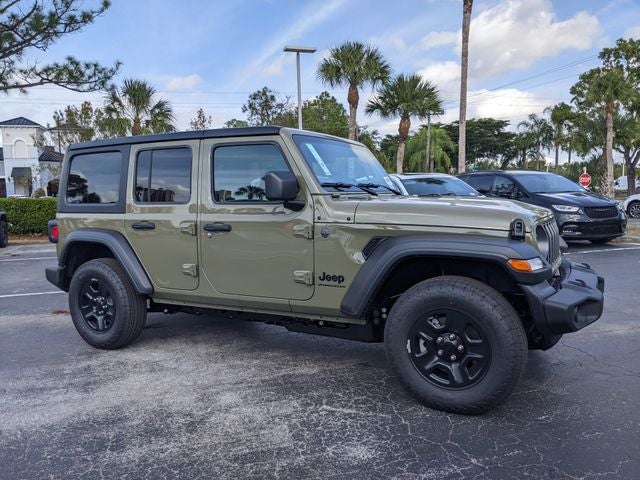 2026 Jeep Wrangler WRANGLER 4-DOOR SPORT in 41 Exterior Paint — front three-quarter view