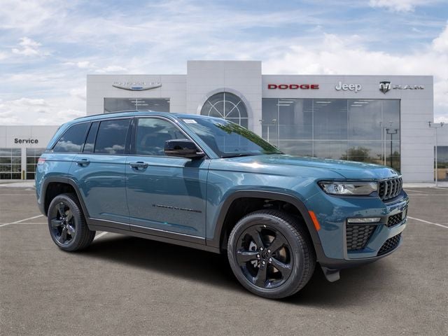 2026 Jeep Grand Cherokee GRAND CHEROKEE LIMITED 4X4 in Steel Blue Exterior Paint — front three-quarter view