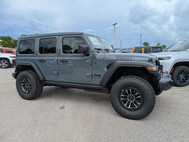 2026 Jeep Wrangler WRANGLER 4-DOOR WILLYS in Anvil Clear-Coat Exterior Paint — front three-quarter view