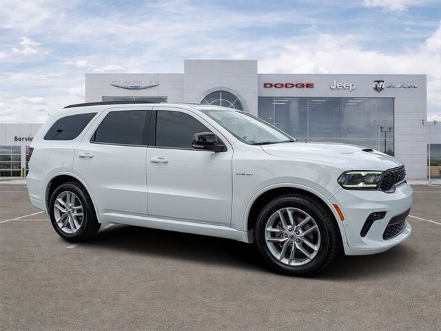 2023 Dodge Durango R/T Plus AWD in White Knuckle Clearcoat — front three-quarter view