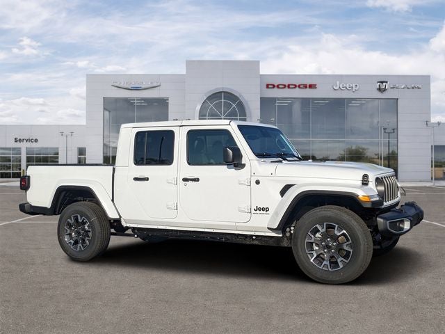 2026 Jeep Gladiator GLADIATOR SAHARA 4X4 in Bright White Clear-Coat Exterior Paint — front three-quarter view