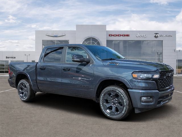 2026 RAM Ram 1500 RAM 1500 BIG HORN CREW CAB 4X2 5'7' BOX in Forged Blue Metallic Exterior Paint — front three-quarter view