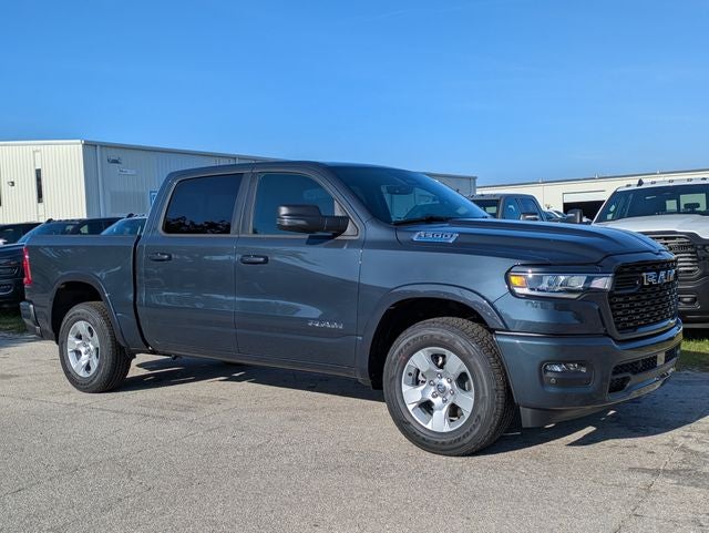 2026 RAM Ram 1500 RAM 1500 BIG HORN CREW CAB 4X2 5'7' BOX in Forged Blue Metallic Exterior Paint — front three-quarter view