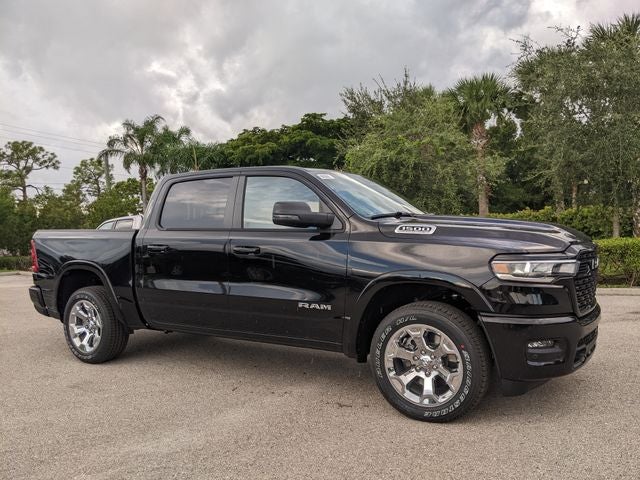 2026 RAM Ram 1500 RAM 1500 BIG HORN CREW CAB 4X2 5'7' BOX in Diamond Black Crystal Pearl-Coat Exterior Paint — front three-quarter view