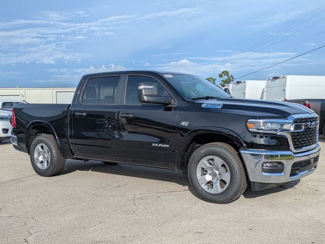 2026 RAM Ram 1500 RAM 1500 BIG HORN CREW CAB 4X2 5'7' BOX in Diamond Black Crystal Pearl-Coat Exterior Paint — front three-quarter view