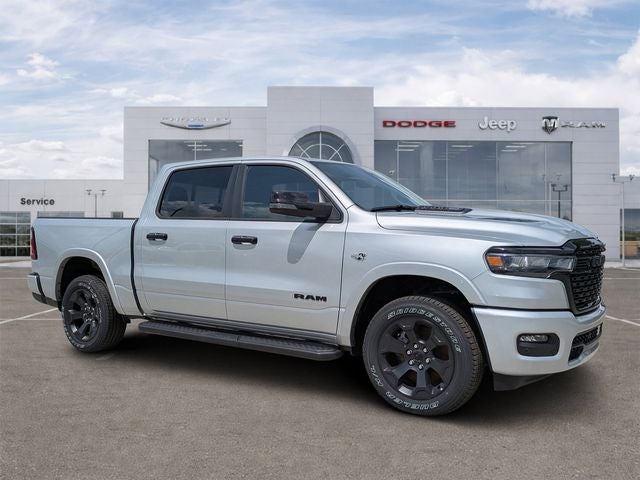 2026 RAM Ram 1500 RAM 1500 BIG HORN CREW CAB 4X4 5'7' BOX in Silver Zynith Exterior Paint — front three-quarter view