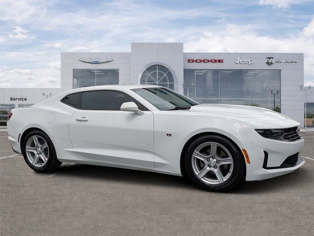 2023 Chevrolet Camaro RWD Coupe 1LT in Summit White — front three-quarter view