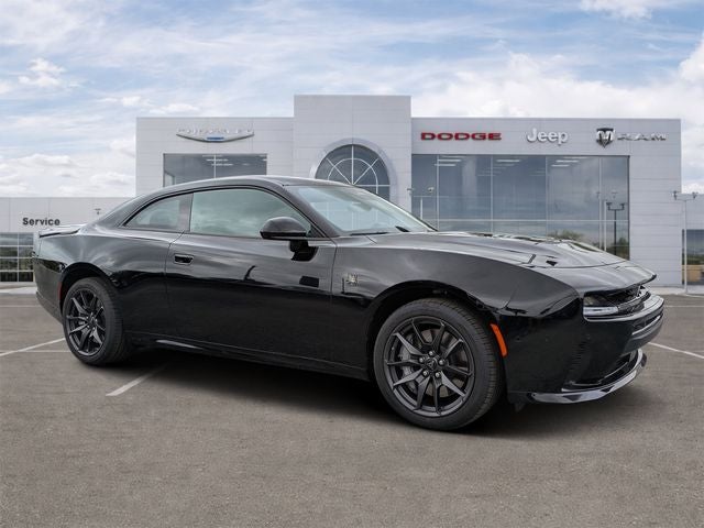 2026 Dodge Charger CHARGER SCAT PACK 2-DOOR AWD in Diamond Black Crystal Pearlcoat — front three-quarter view