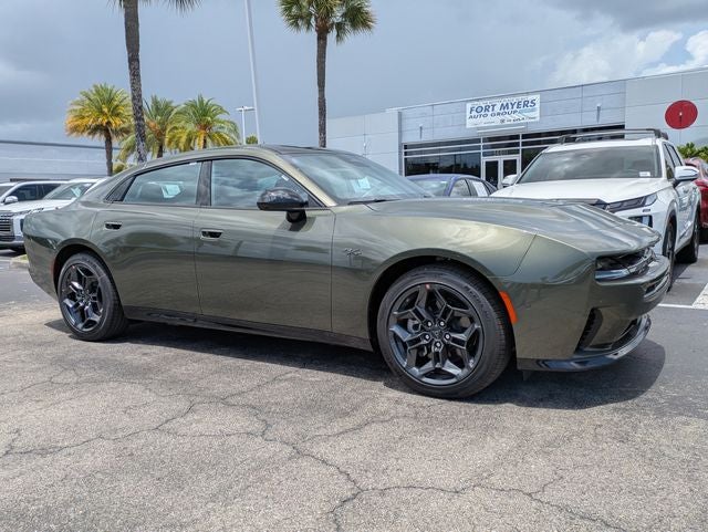 2026 Dodge Charger CHARGER R/T 4-DOOR AWD in Green Machine Exterior Paint — front three-quarter view