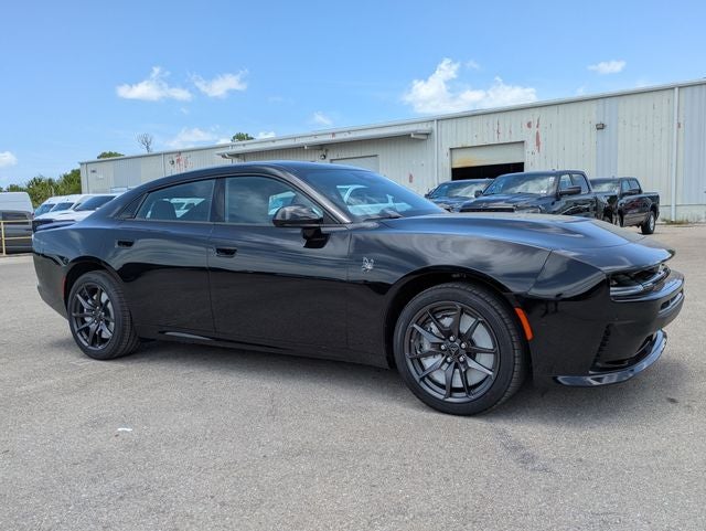 2026 Dodge Charger CHARGER SCAT PACK 4-DOOR AWD in Diamond Black Crystal Pearlcoat — front three-quarter view