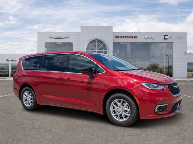 2026 Chrysler Pacifica PACIFICA SELECT in Red Hot Pearl-Coat Exterior Paint — front three-quarter view