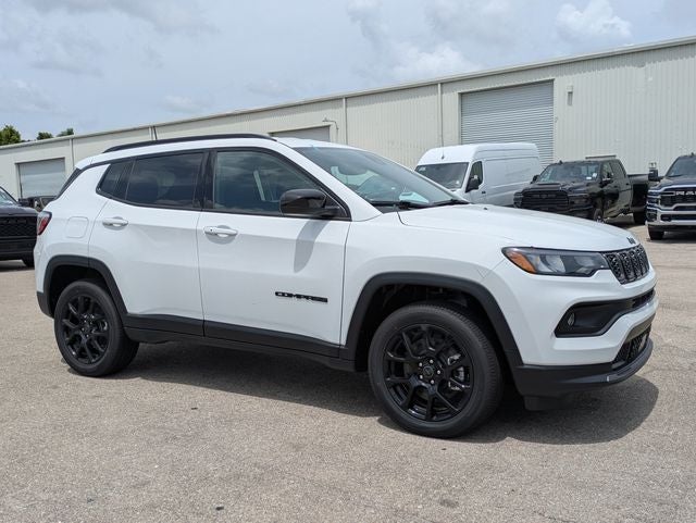 2026 Jeep Compass COMPASS LATITUDE ALTITUDE 4X4 in Bright White Clear-Coat Exterior Paint — front three-quarter view