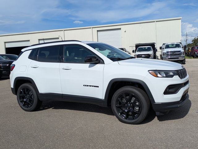 2026 Jeep Compass COMPASS LATITUDE ALTITUDE 4X4 in Bright White Clear-Coat Exterior Paint — front three-quarter view