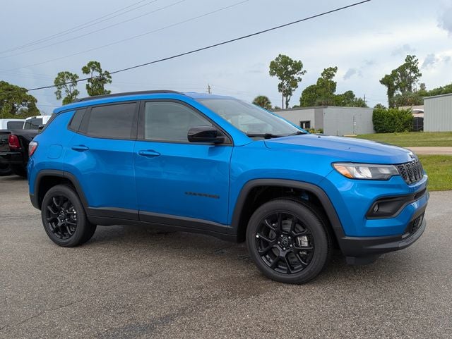 2026 Jeep Compass COMPASS LATITUDE ALTITUDE 4X4 in Hydro Blue Pearl-Coat Exterior Paint — front three-quarter view