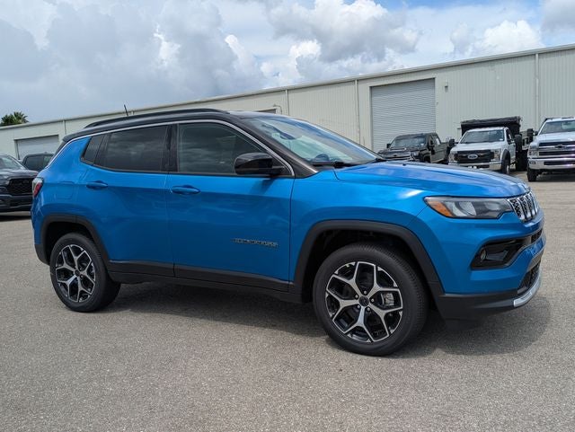 2026 Jeep Compass COMPASS LIMITED 4X4 in Hydro Blue Pearl-Coat Exterior Paint — front three-quarter view